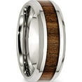 thumbnail image 5 of Stainless Steel Polished With Koa Wood Inlay Enameled 8mm Band (Size 10) Made In China sr400-10, 5 of 6