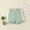 thumbnail image 6 of GYRATEDREAM Infant Baby Summer Outfits Toddler Boys Girls Sleeveless Color Matching Letter Print Tank Top + Elastic Waistband Drawstring Shorts with Pockets 2 Piece Sets for 0 Month-3 Years, 6 of 8