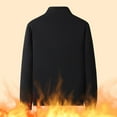 thumbnail image 5 of Vedolay Winter Coats for Men Casual Button Down Jackets Long Sleeve Coats with Pockets Black,2XL, 5 of 5