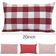 thumbnail image 4 of Coolmade 4 Pack Decorative Farmhouse Throw Pillow Covers Plaid Cotton Square Pillow Cases 12 x 20 Inch, 4 of 7