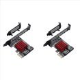 thumbnail image 1 of 2X Adaptador PCIe A 2 Puertos 3.0 6 Gbps SSD PCI-e PCI Express X1 Placa Controladora Tarjeta de ExpansióN Compatible con X4 X6 X8 X16, 1 of 5