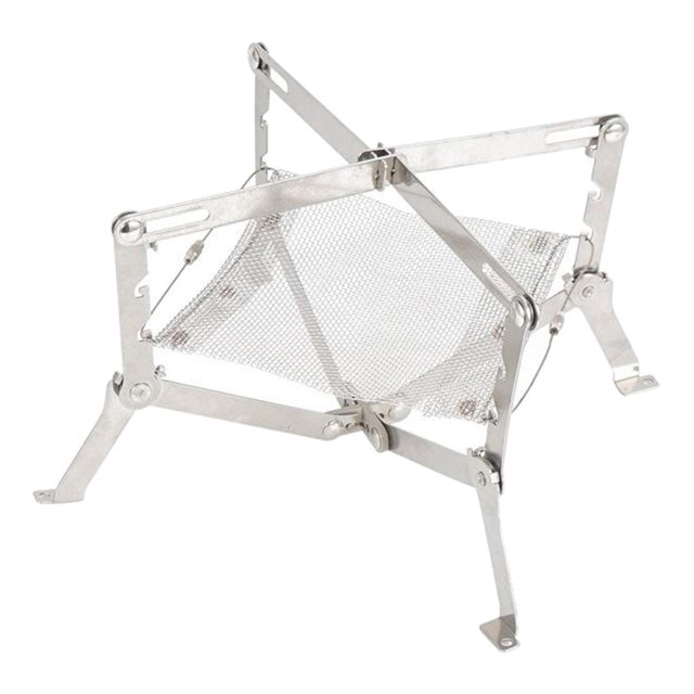 DOLITY Support de Feu de Camp 1 Support de Gril, 1 Maille, 1 Sac de Rangement - P. S