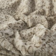thumbnail image 6 of Madison Park Polyester Faux Tip Dyed Brushed Long Fur Throw in Leopard Tan, 6 of 8