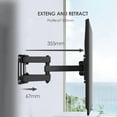 thumbnail image 4 of 26-55 Inch Full Motion TV Wall Mount up to 88lbs, Dual Articulating Arms TV Bracket with Swivel Tilting Max Extension 355mm, Max VESA 400x400mm, Fits 8" 12" 16" Wood Studs, 4 of 8