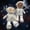 Set of 2, variant on Soft Astronaut Plush Outer Space Plushie Toys, Cuddly Artimis Astronaut Stuffed Animal for Space-Themed Room Decor