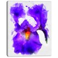 thumbnail image 2 of Blue Flower and Watercolor Splashes - Large Floral Canvas Artwork, 2 of 3