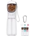 thumbnail image 1 of 1 botella de agua para perros y contenedor de alimentos, botella portátil para perros de 350 ml, botella de viaje, dispensador de agua para perros para cachorros (blanco) ER, 1 of 5