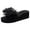 Black, variant on TKYCMSUAKI Summer Flat Slide Sandals For Womens Butterfly Platform Low Heel Comfy Nonslip Casual Beach Sandals