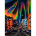 thumbnail image 2 of Orozco, Danner 15x18 Gold Ornate Wood Framed with Double Matting Museum Art Print Titled - Chromatic Town, 2 of 4