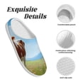 thumbnail image 5 of Yiaed Cow Grazing Nature Print Slippers Fuzzy Warm Cozy Slippers Non Slip House Slippers For Indoor Outdoor Slippers House Slippers-39/40, 5 of 7