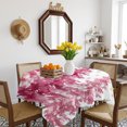 thumbnail image 3 of Pink Trees Christmas Table Cloth Waterproof Tablecloths, Xmas Tree Snowflake Winter Tablecloth Dining Table Cover for Kitchen Party Tabletop Outdoor, Square Tablecloth 54x54 Inch, 3 of 9