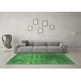 thumbnail image 3 of Ahgly Company Indoor Square Oriental Emerald Green Industrial Area Rugs, 8' Square, 3 of 4