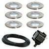 Lighting Brushed Stainless Steel LED Deck Light Kit - Set of 6