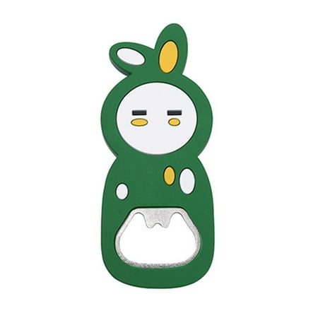 

Innovative Beers Bottle Opener Cartoon Animal Shape Refrigerator Magnetic Stickers Beers Bottle Opener Green