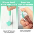 thumbnail image 5 of LORMAY 7 Pcs Silicone Brush applicator kit for UV Resin Epoxy Art Crafting and Cream Makeup Products (Mint Green), 5 of 7