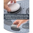 thumbnail image 5 of Alfombrilla de baño de material de PVC, diseño en forma de sector para una amplia cobertura, diseño antideslizante con 112 ventosas, orificios de drenaje de secado rápido, alfombrilla de baño, 5 of 5
