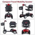 thumbnail image 5 of Mobility Scooter, BTMWAY 4 Wheel Mobility Scooter for Adults, Elderly, Folding Electric Wheelchair Device, Heavy Duty Compact Mobility with Charger and Basket, 265 lbs Max Weight, Red, R966, 5 of 9