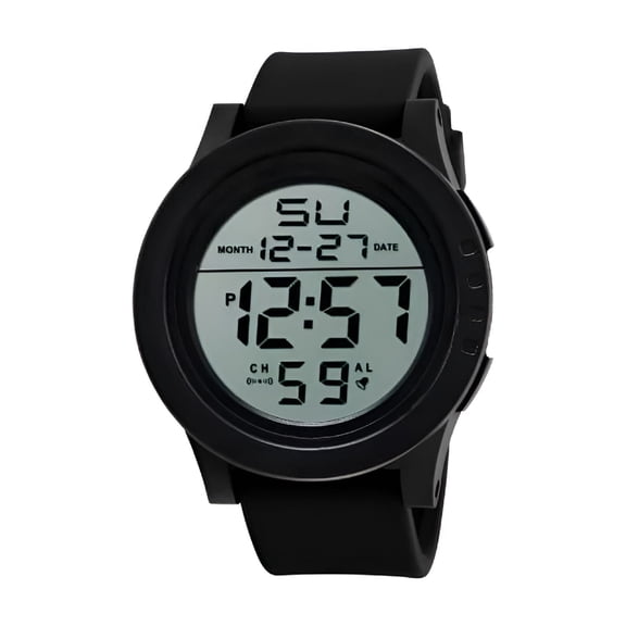 DESIGNICE LED Waterproof Digital Quartz Fashion Watch Military Sport Watch with Leather Band for Men & Women