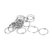 Uxcell Office Folder Document Binding Loose Leaf Rings Hook 30mm 1.2" Dia 18 Pcs