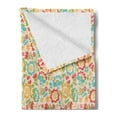 thumbnail image 2 of Polish Folk Art Soft Flannel Fleece Throw Blanket, Retro Summer Pattern with Folkloric Colorful and Floral Motif, Cozy Plush for Indoor and Outdoor Use, 50" x 60", Multicolor, by Ambesonne, 2 of 5