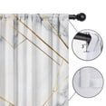thumbnail image 4 of Blackout Kids Curtains,White Gold Geometric Marble Childrens Insulated Curtains Set Of 2,Bedroom Essentials,Toddler Room Decor 42"x54", 4 of 5