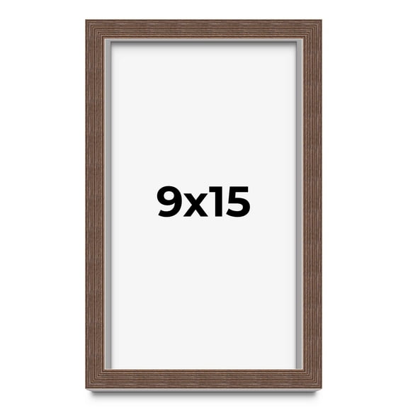 9x15 Shadow Box Frame Brown | 1.125 inches Deep Real Wood Rustic Shadowbox Display Frame | UV