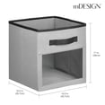 thumbnail image 4 of mDesign Fabric Nursery Storage Cube, Front Window/Handle, 8 Pack - Gray/Black, 4 of 8