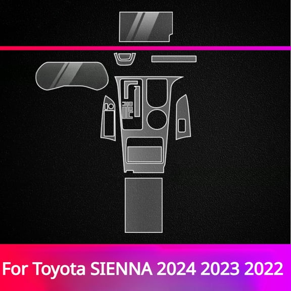 For Toyota SIENNA 2024 2023 PPF Protection film Accessories Interior transparent TPU GPS Navigation Gear Panel Center Console.