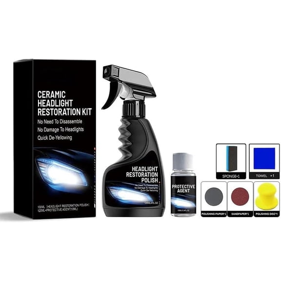 Headlight Restoration Kit Polishing Oxidation Remover Clarity