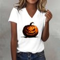 thumbnail image 2 of Bovemsi Cute Summer Tops Soft Loose‑Fit V‑Neck Graphic Short‑Sleeve Prints Fashion Outfits Clothes Breathable L, 2 of 4
