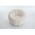 thumbnail image 2 of Eyisean 45" Fluffy Bean Bag Chair for Adults with Floral-Shaped Backrest, Comfy Soft Cloud Reading Chair with Faux Fur & Foam, Lazy Lounge Single Sofa for Bedroom, Living Room, Apartment, 2 of 8