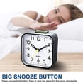 thumbnail image 2 of Silent Analog Alarm Clock Non Ticking, Gentle Wake, Beep Sounds, Increasing Volume, Battery Operated Snooze, 2 of 5