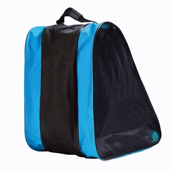Oraceous Mesh Net Roller Skating Bag Scooter Bag Adjustable Shoulder Strap Handbag Skateboard Shell Carrying Bag(Blue)