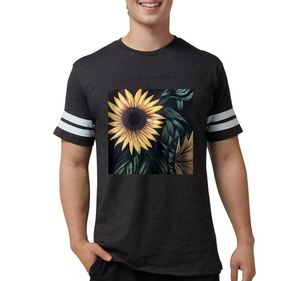 CafePress - Sunflower Life T Shirt - Mens Football Shirt