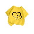 thumbnail image 3 of WEAIXIMIUNG Vêtements pour Adolescentes Rentrée des Classes T-Shirt Graphique Mignon Col Rond Manches Courtes Été Décontracté 130, 3 of 6