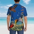 thumbnail image 6 of Haiem Colorful Coral Reef Printed Hawaiian Shirt for Men - Men’s Casual Beach Summer Shirts - Stretch Fabric with Modern Fit-Small, 6 of 9