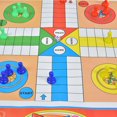 thumbnail image 2 of LOVEVER Wear Resistant Non-Woven Fabric Traditional Snakes Ladders Board Game  Multipurpose Ludo and Snakes Ladders Family Game Set for Fun and Learning, 2 of 9