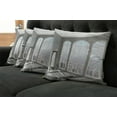 thumbnail image 5 of Ambesonne Urban Throw Pillow Cover 4 Pack, Sunset in New York City, 20", White and Eggshell, 5 of 5