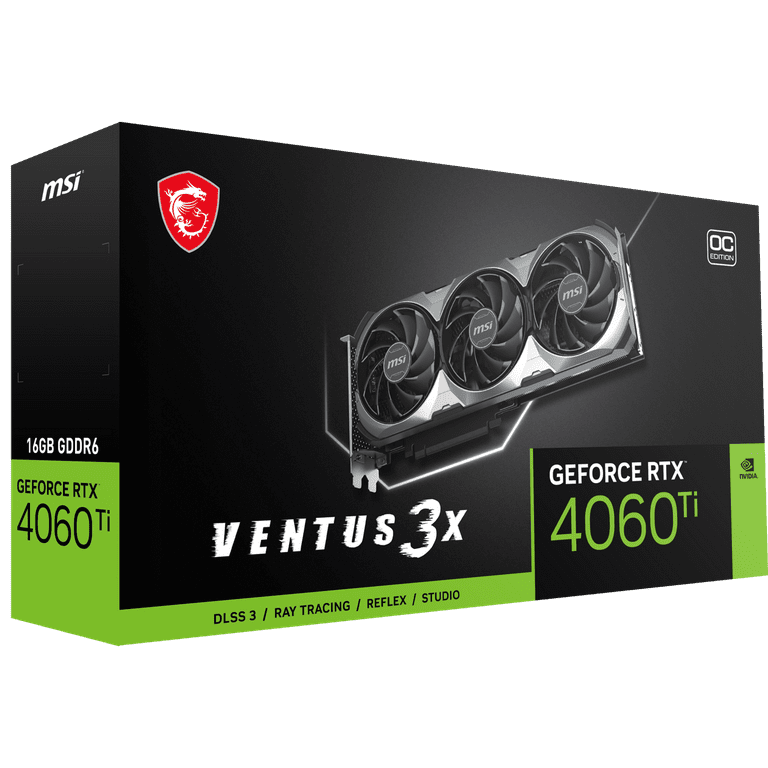 MSI GeForce RTX 4060 Ti VENTUS 3X OC 16GB Graphics G406TV3X16C