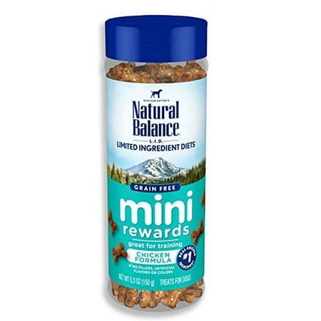 Natural Balance Limited Ingredient Mini-Rewards Chicken Grain-Free Dog Training Treats for Dogs | 5.3-oz. Canister