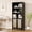 Black + Engineered Wood, variant on ENTU Tall 5 Tier Bookcase Rattan Door Engineered Wood Storage Shelf Black
