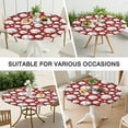 thumbnail image 7 of Red Baseballs Pattern Round Fitted Tablecloth with Elastic Edge,Dining Table Cover Waterproof,Outdoor Round Tablecloth for Camping,Dining,Indoor and Outdoor, 7 of 7