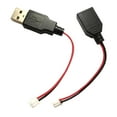 thumbnail image 1 of Cable de conversión USB a Xh2.54 de 2 pines (2 unidades, macho y hembra), resistente, conector electrónico, cable conector USB Xh2.54 de 2 pines, 1 of 8