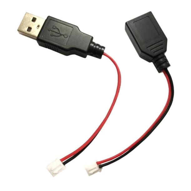Cable adaptador 2x USB a Xh2.54 2P, macho y hembra, fuente de alimentación, cable conector USB Xh2.54 de 2 pines resistente, conexión confiable