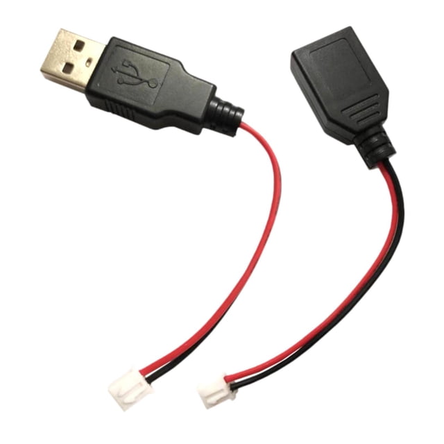 Cable de conversión USB a Xh2.54 de 2 pines (2 unidades, macho y hembra), resistente, conector electrónico, cable conector USB Xh2.54 de 2 pines