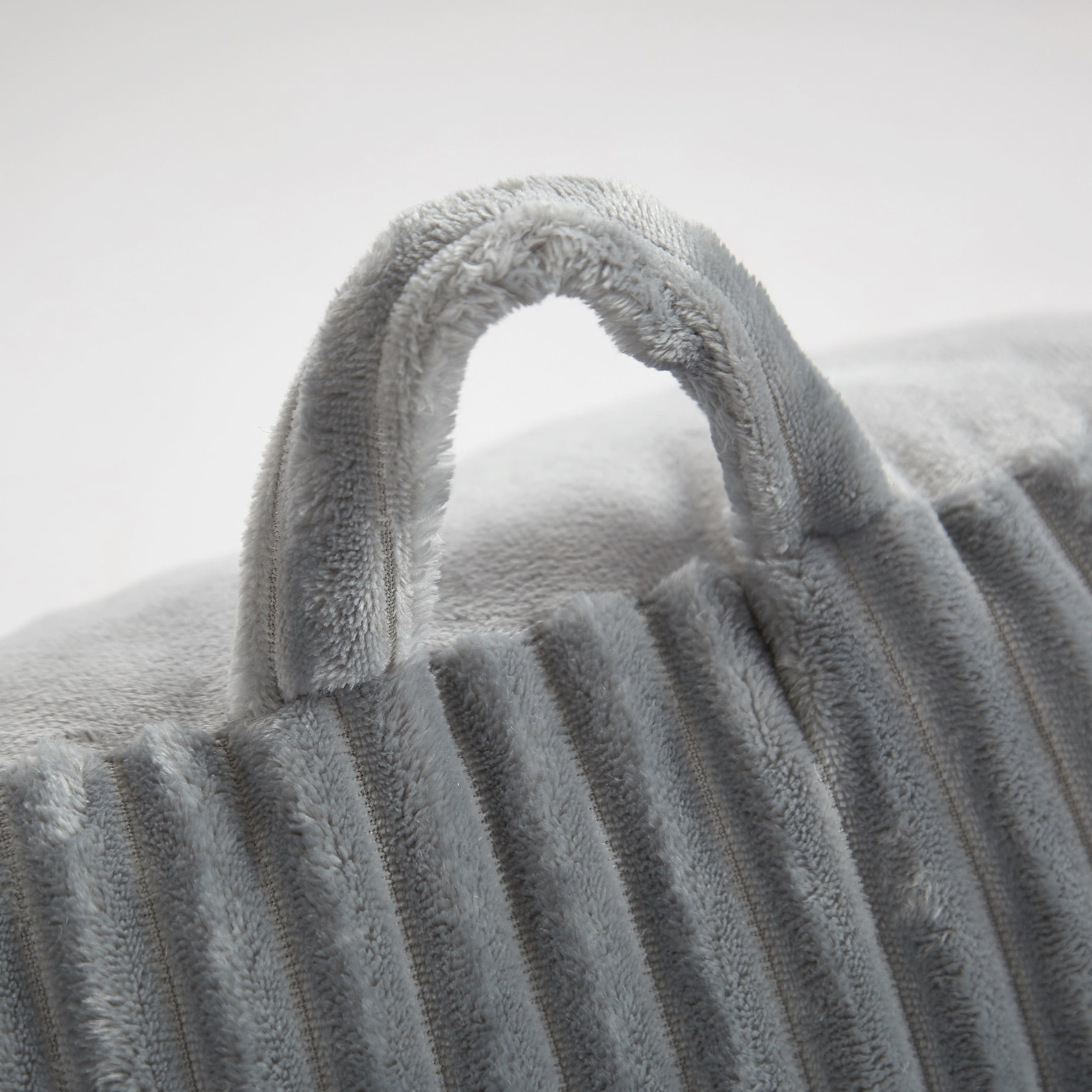 Urban Shop Grey Decorative Backrest Pillow, Ribbed, 21’’ x 13’’ x 19’’