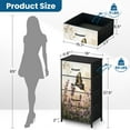 thumbnail image 3 of Boho Dresser for Bedroom with 4 Storage Drawers Vivid Butterfly Tranquil Meadow Soft Nostalgic Watercolor Art Dressers Chest of Drawers Steel Framed Fabric Closet Organizers for Entryway, 3 of 7