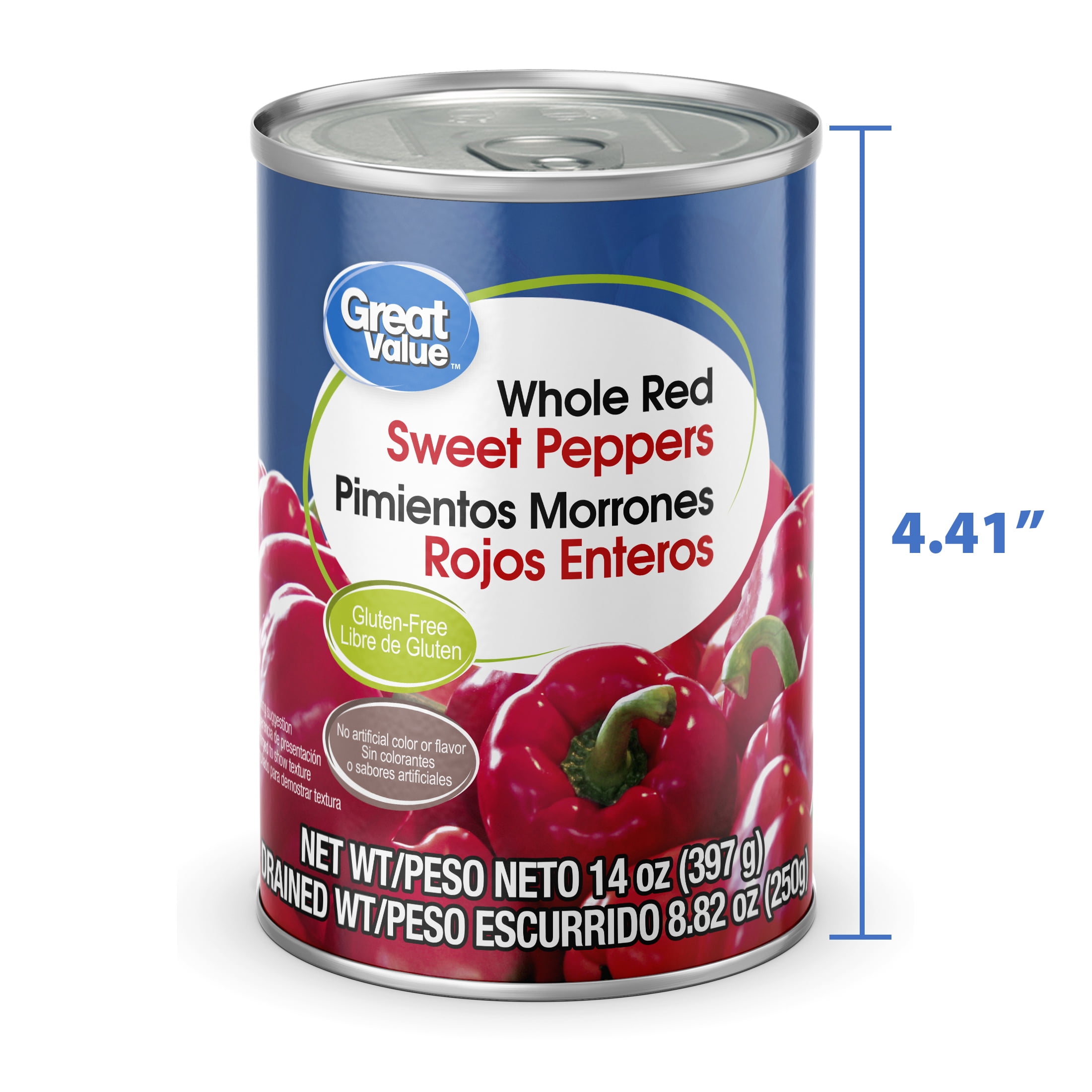 Great Value Sweet Red Peppers, 14 oz Can
