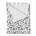 thumbnail image 2 of Eiffel Soft Flannel Fleece Throw Blanket, Doodle of Towers French Flag Bonjour La Tour Eiffel Cafe Croissant Bicycle, Cozy Plush for Indoor and Outdoor Use, 70" x 90", Blue Black Red, by Ambesonne, 2 of 5
