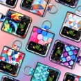 thumbnail image 3 of For Samsung Galaxy Z Flip 4 Case Luxury PU Leather Colorful Shockproof Ring Holder Portable Protective Cover, 3 of 5